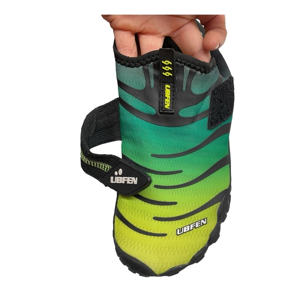 UBFEN Kids Green Black Water Shoes Size EUR 36 Aqua Beach Swim Slip-On big kid 5 - Picture 5 of 10